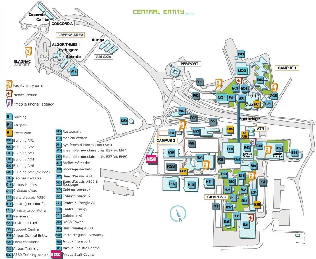 kartta airbus Toulouse 