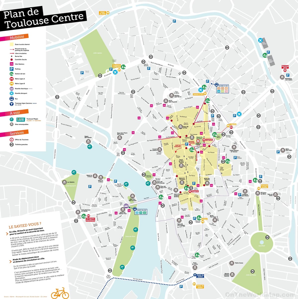Toulouse centre kartta