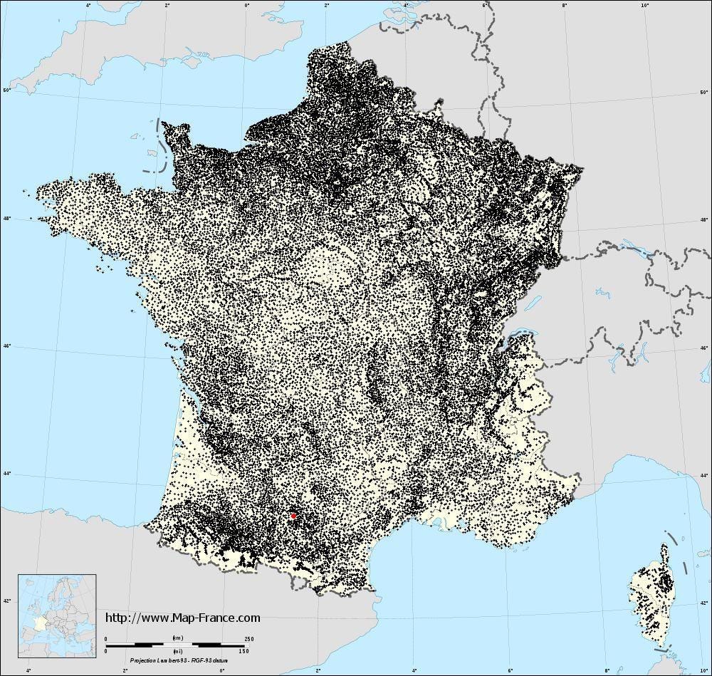 kartta Toulouse kunnat