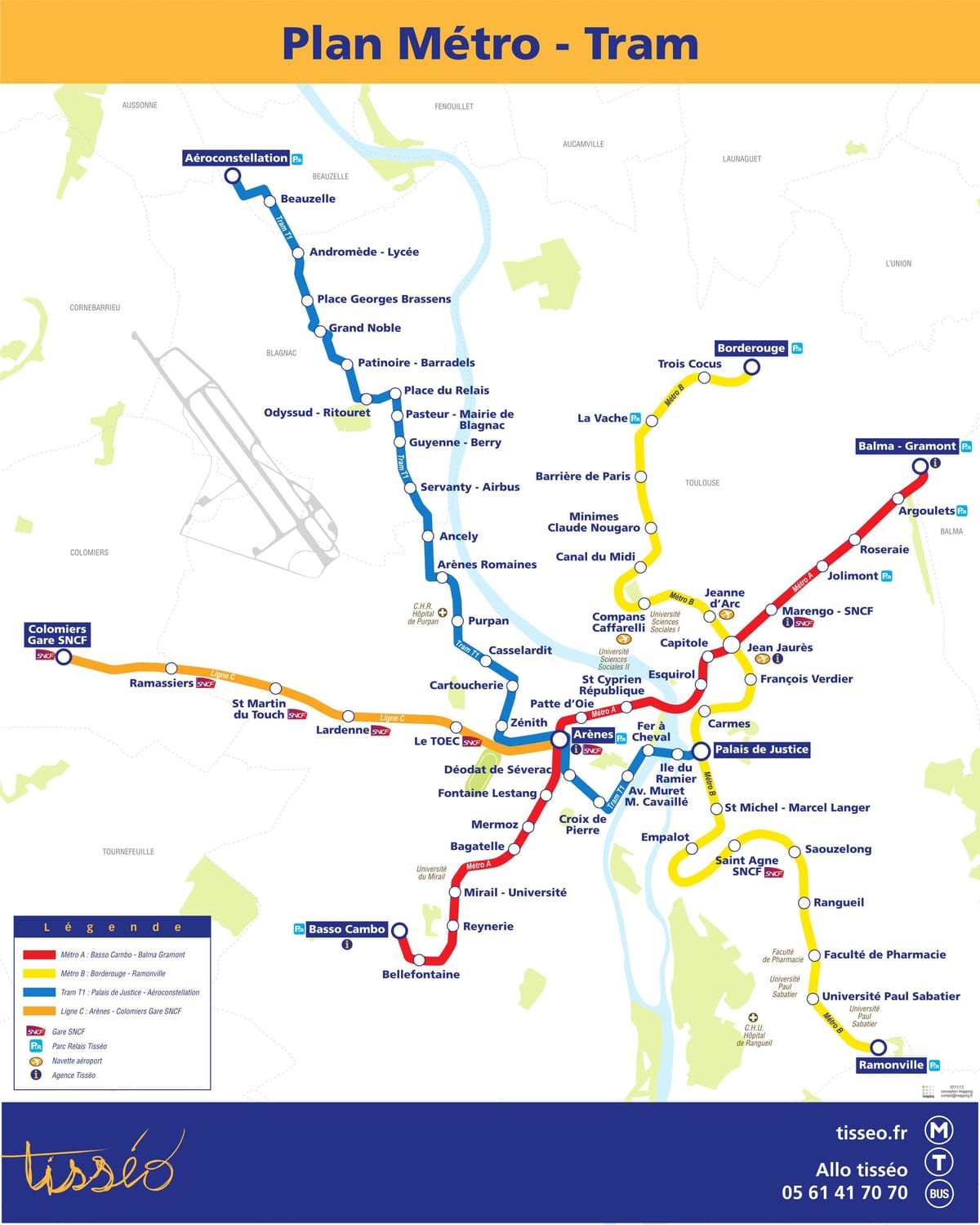 Toulouse metro kartta, pdf