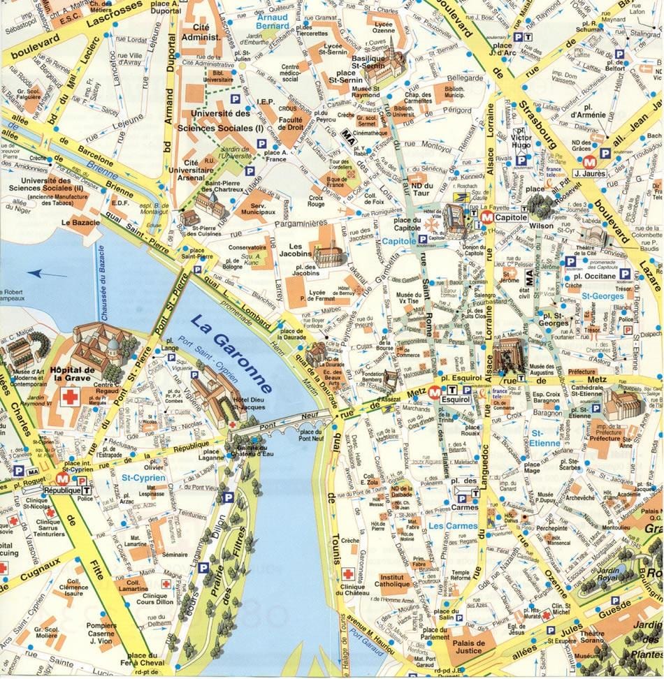 kartta Toulousen lähiössä