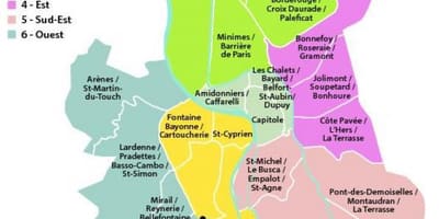 Kartta Toulouse arrondissement