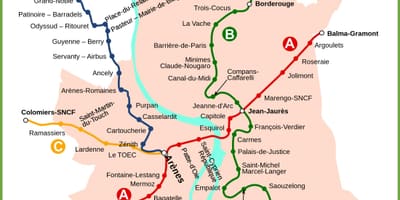 Toulouse metro kartta