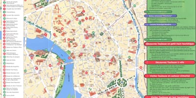 Toulouse vetovoima kartta