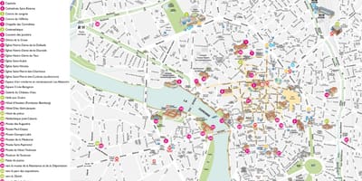 Toulouse matkailu kartta