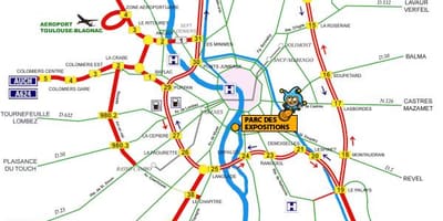 Kartta Toulouse valtatie